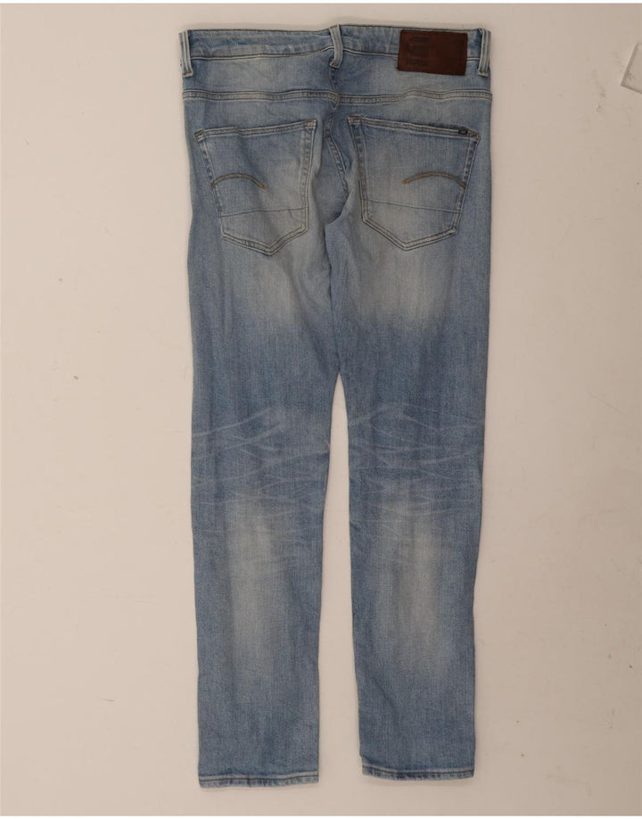 G-Star Herren 3301 Slim Jeans W33 L32 Blaue Baumwolle