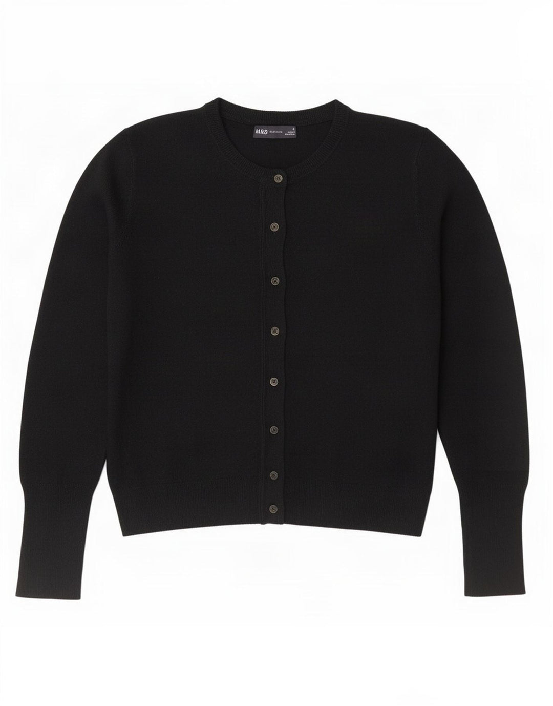 Marks & Spencer Damen-Cardigan-Pullover UK 12 Mittelschwarze Viskose