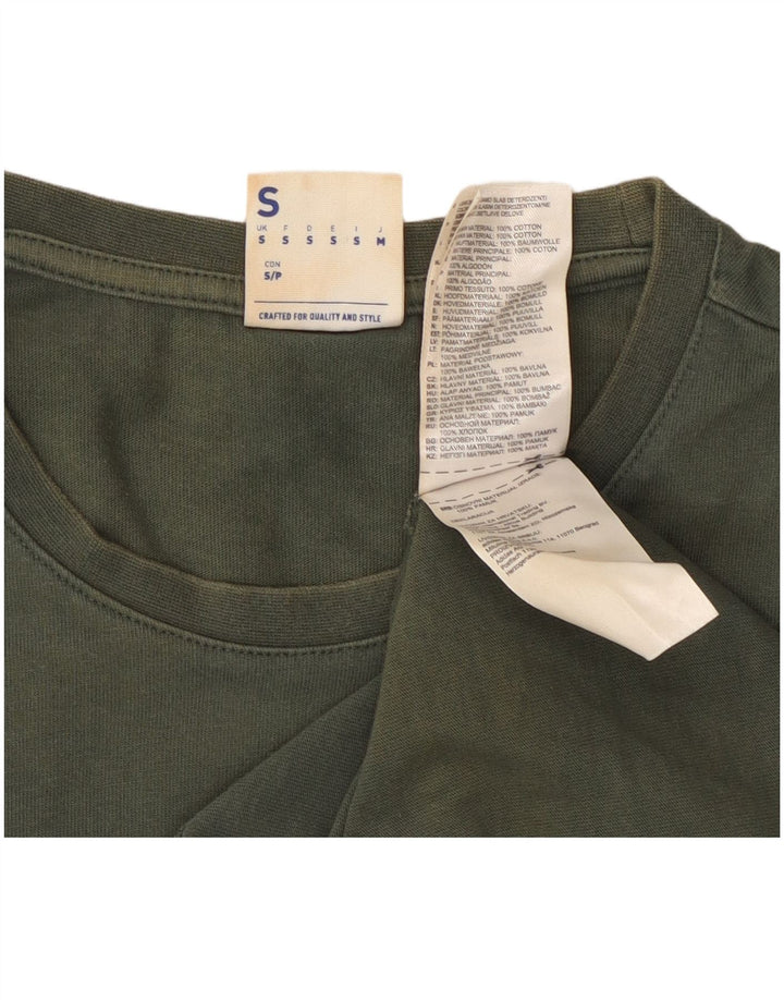 REEBOK Herren T-Shirt mit klassischer Grafik, Größe S, Grün, Baumwolle