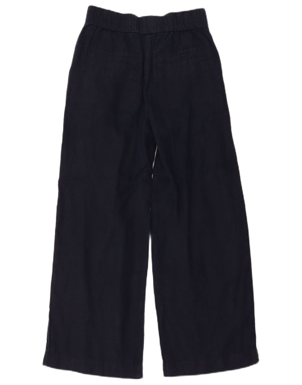 Marks & Spencer Damen-Chinohose mit hoher Taille, UK 8, Größe S, W28, L26, Marineblau