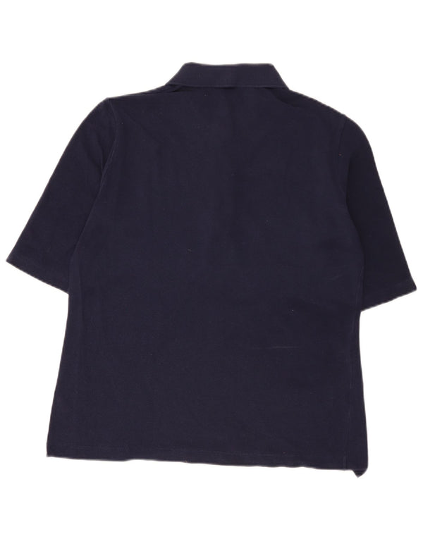 Lacoste Damen-Poloshirt, Größe 42, große marineblaue Baumwolle