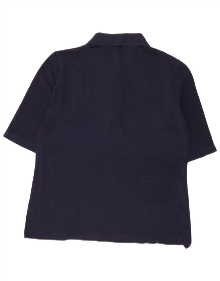 Lacoste Damen-Poloshirt, Größe 42, große marineblaue Baumwolle