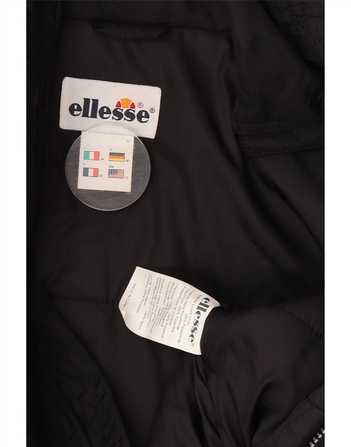 Ellesse Damen Übergroße wattierte Jacke IT 44 Mittelschwarzes Polyamid