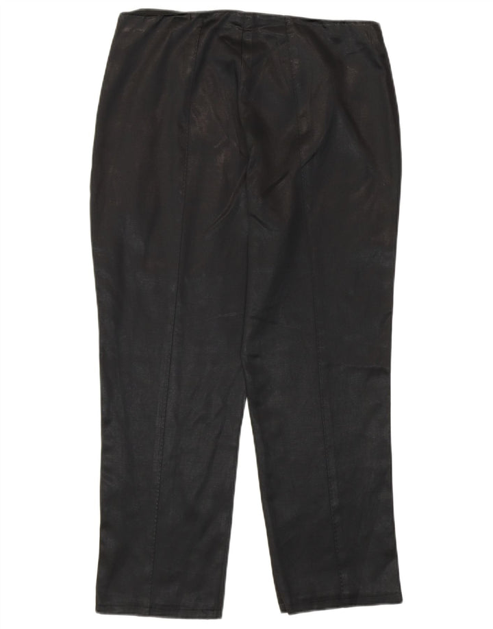 Max Mara Damen-Hose, kurz geschnitten, UK 12, M, W30, L23, schwarze Baumwolle