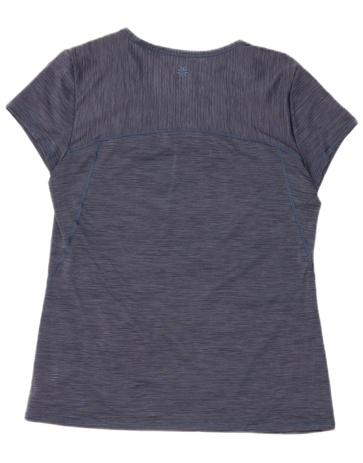 ATHLETA Damen T-Shirt Top UK 12 Medium Marineblau meliert Polyester