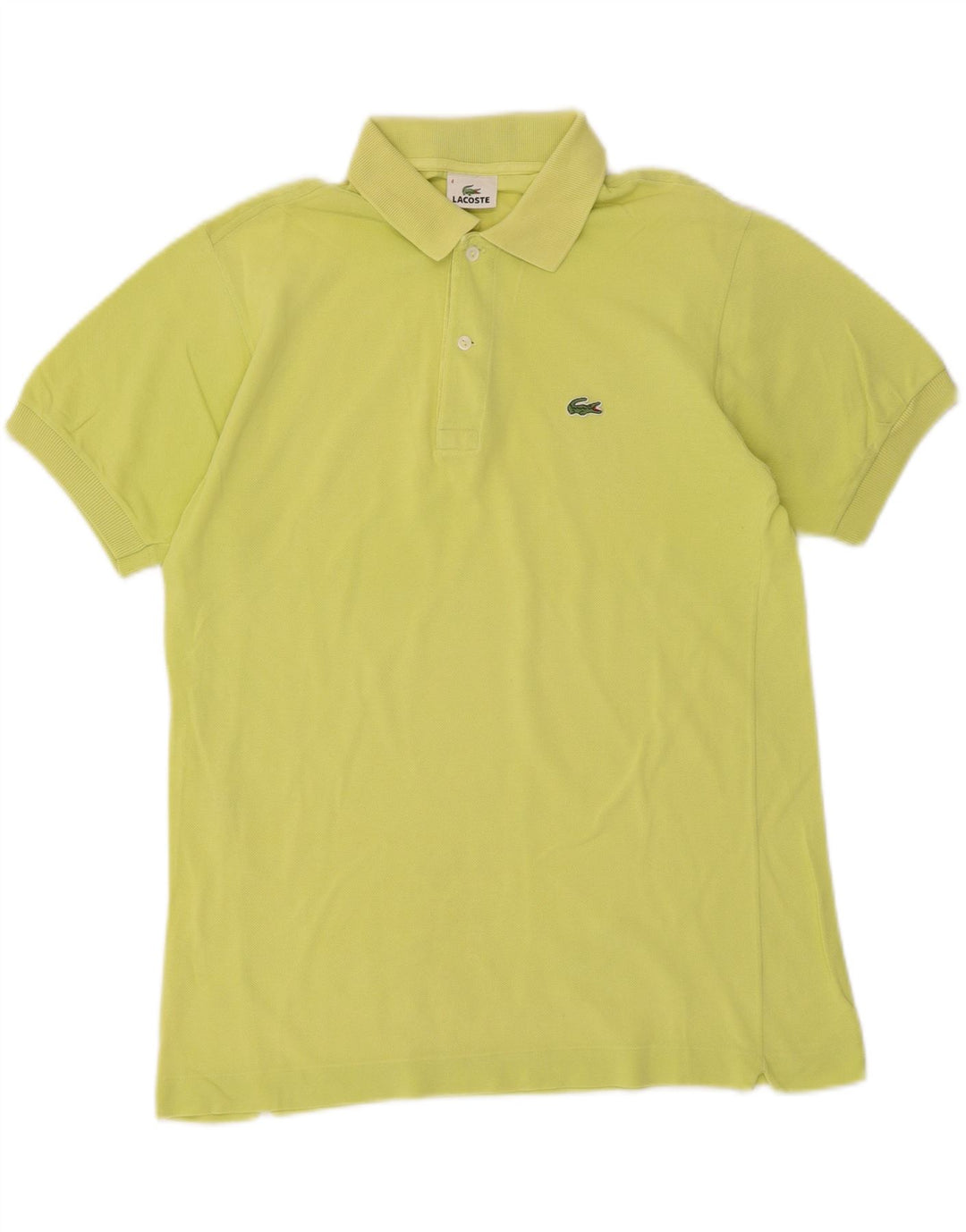 LACOSTE Mens Polo Shirt Size 4 Medium Yellow Cotton Vintage Lacoste and Second-Hand Lacoste from Messina Hembry 