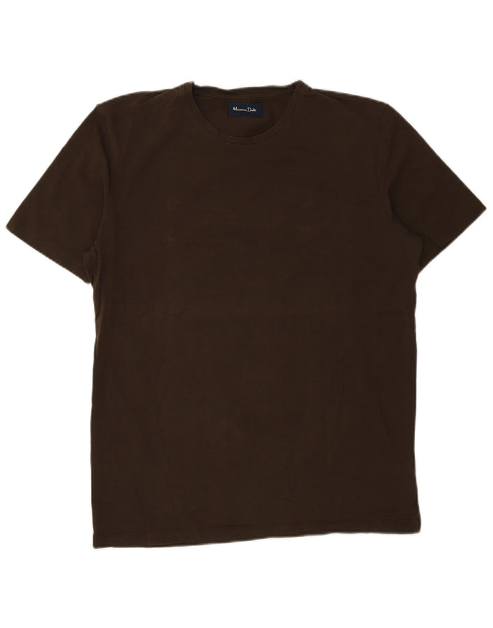 MASSIMO DUTTI Herren T-Shirt Top Large Braun