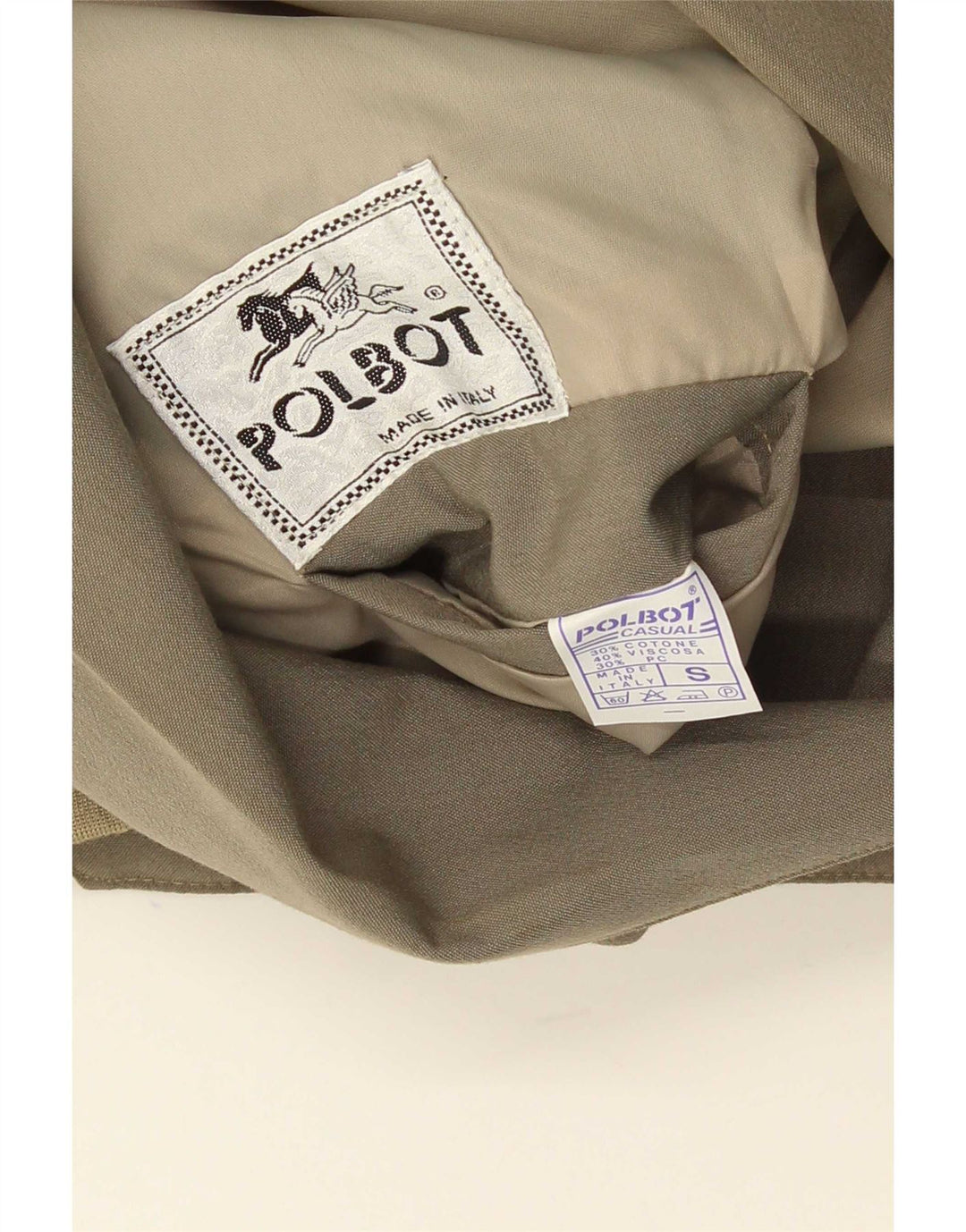 Polbot Herren-Bomberjacke mit lockerer Passform, UK 36, Größe S, Khaki, Baumwolle