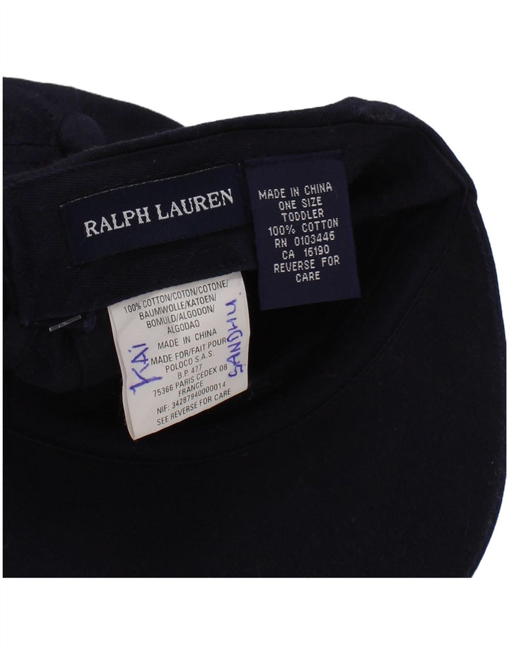 Ralph Lauren Baseballkappe mit Grafik für Jungen, Einheitsgröße, marineblaue Baumwolle