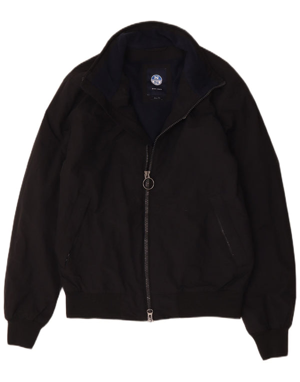 North Sails Herren Slim Fit Bomberjacke UK 38 Medium Navy Blue Polyamid