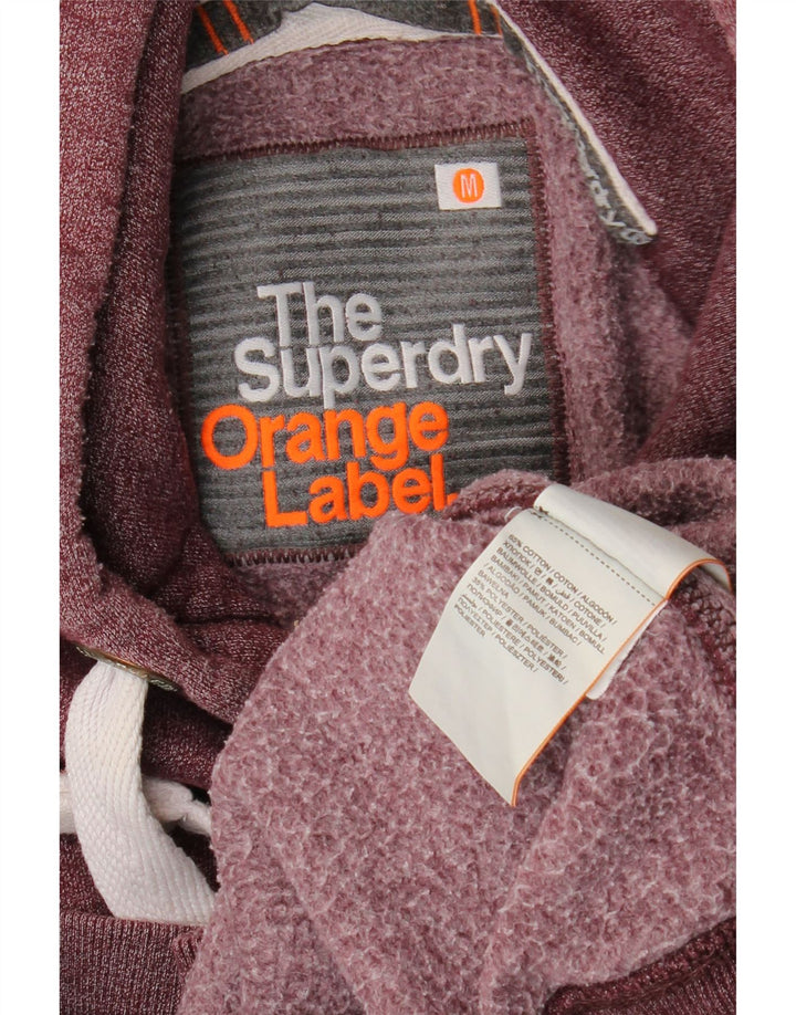 SUPERDRY Herren-Kapuzenpullover aus mittlerer burgunderroter Baumwolle
