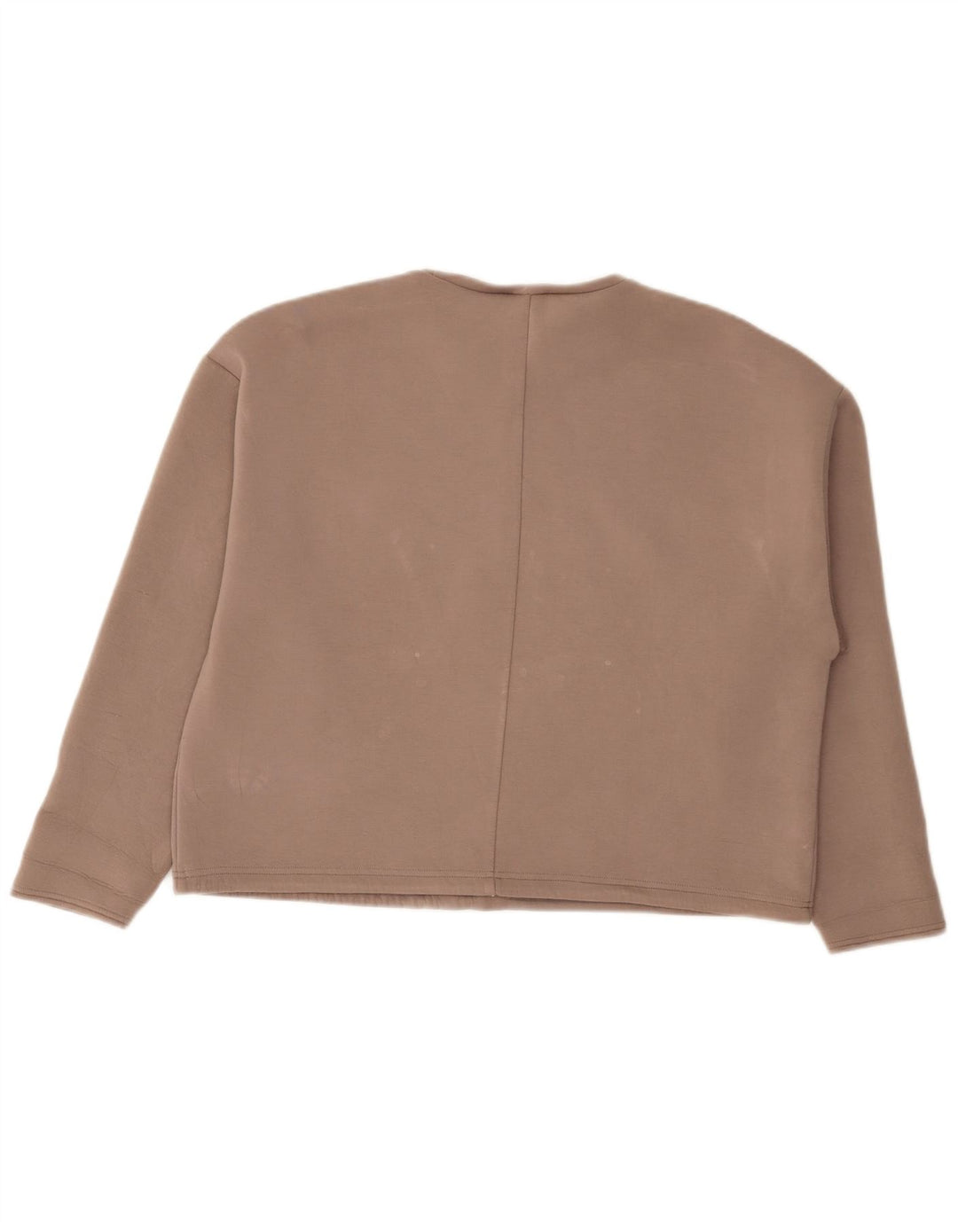 Zara Damen Sweatshirt Pullover UK 16 Large Braune Viskose