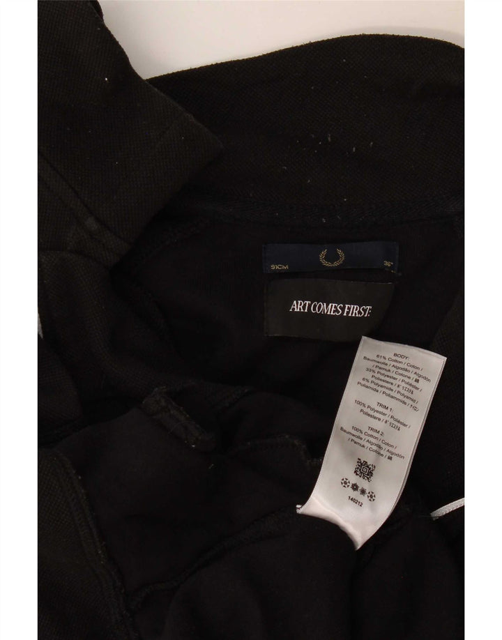 Fred Perry Herren-Trainingsanzug mit grafischem Oberteil, Jacke, Größe S, Schwarz, Farbblock-Baumwolle