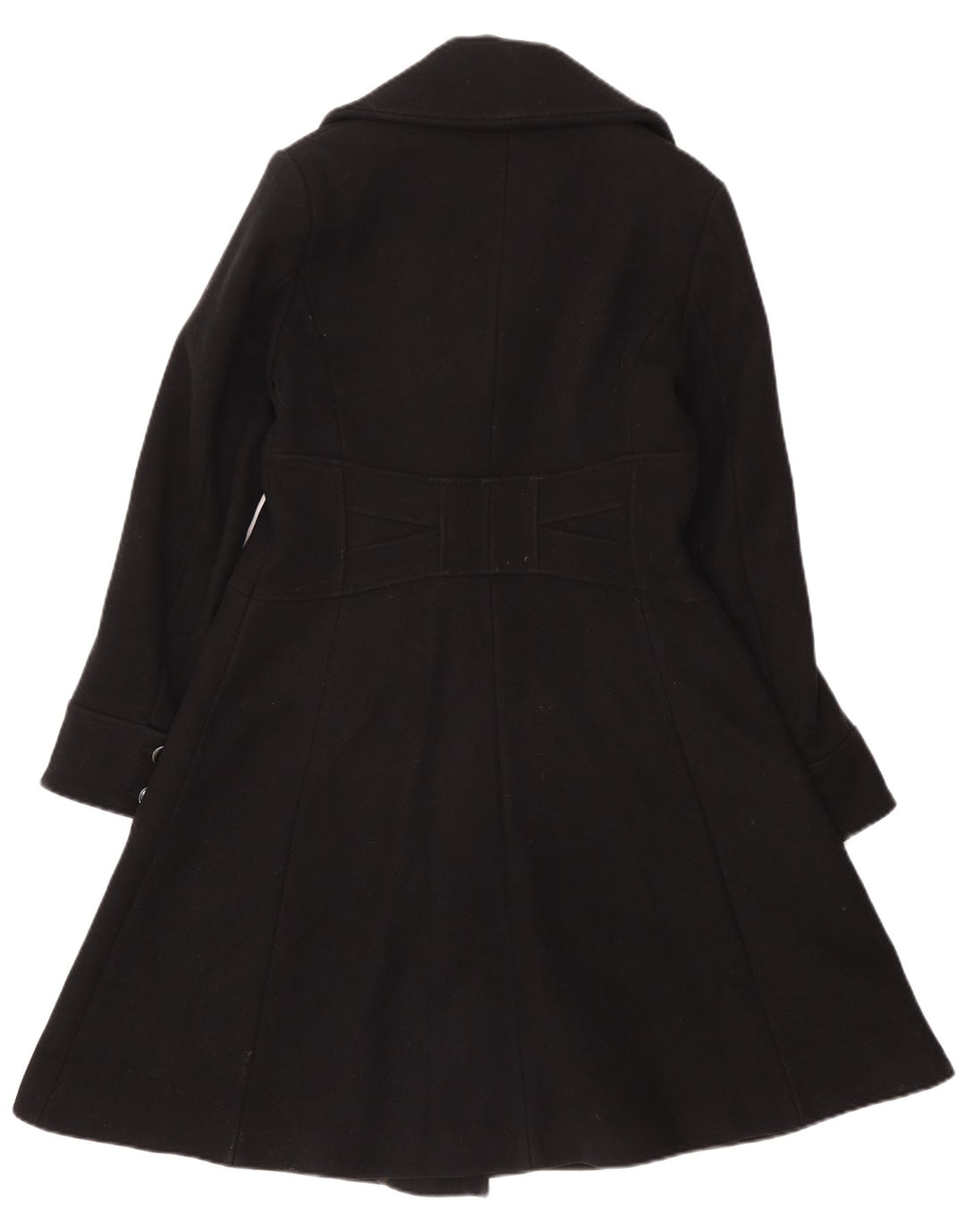 Reiss Damenmantel UK 14 Große schwarze Wolle