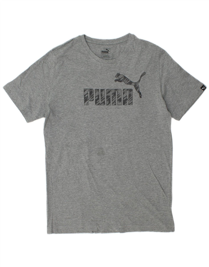 Puma Herren Grafik-T-Shirt-Oberteil Mittelgrau meliert