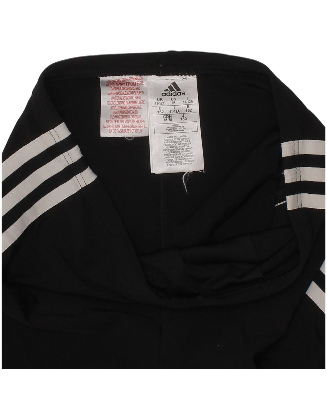 Adidas Sportshorts für Mädchen, 11–12 Jahre, schwarzes Polyester