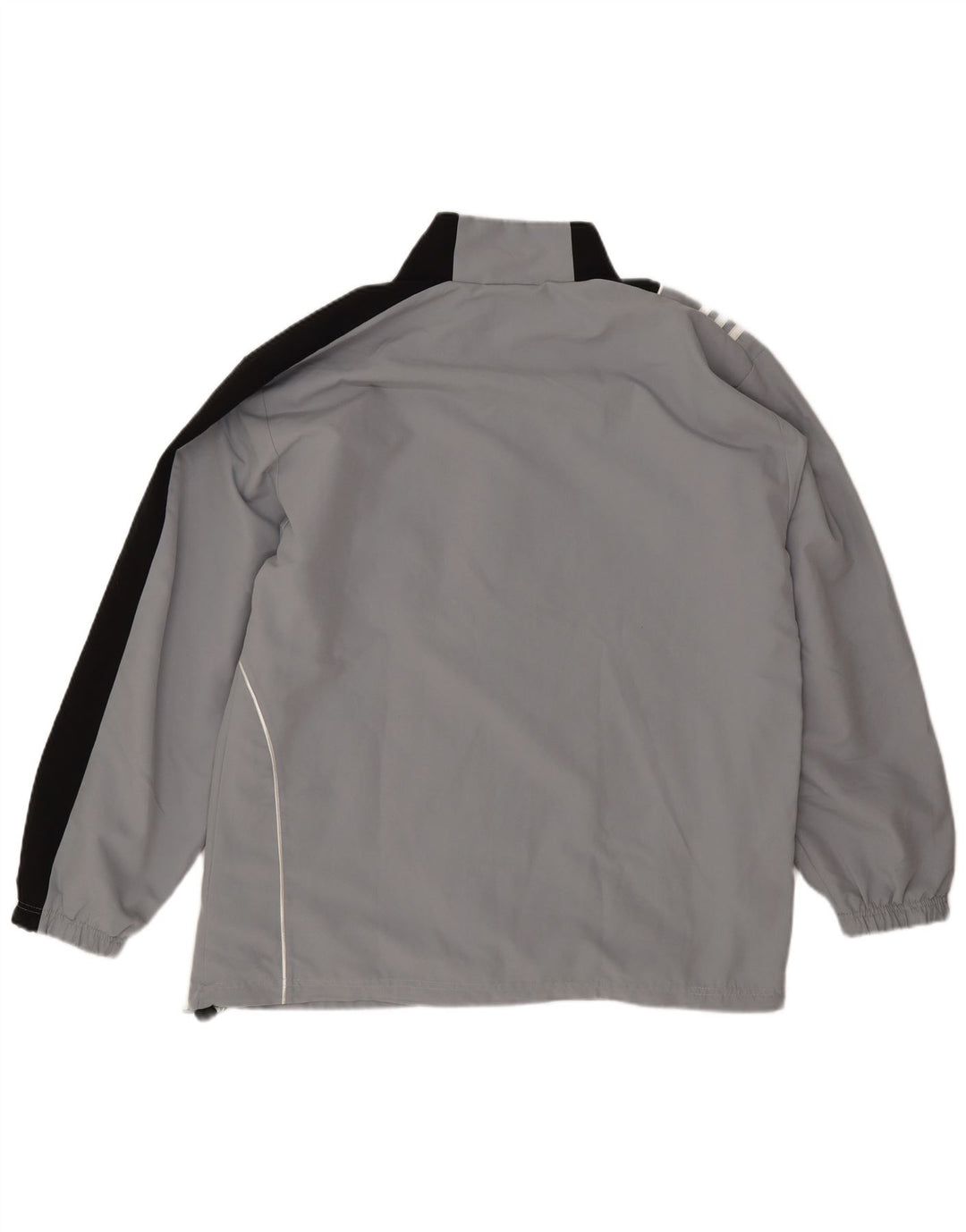 Adidas Herren-Trainingsanzug-Oberteiljacke UK 48/50 XL Graues Colourblock-Polyester