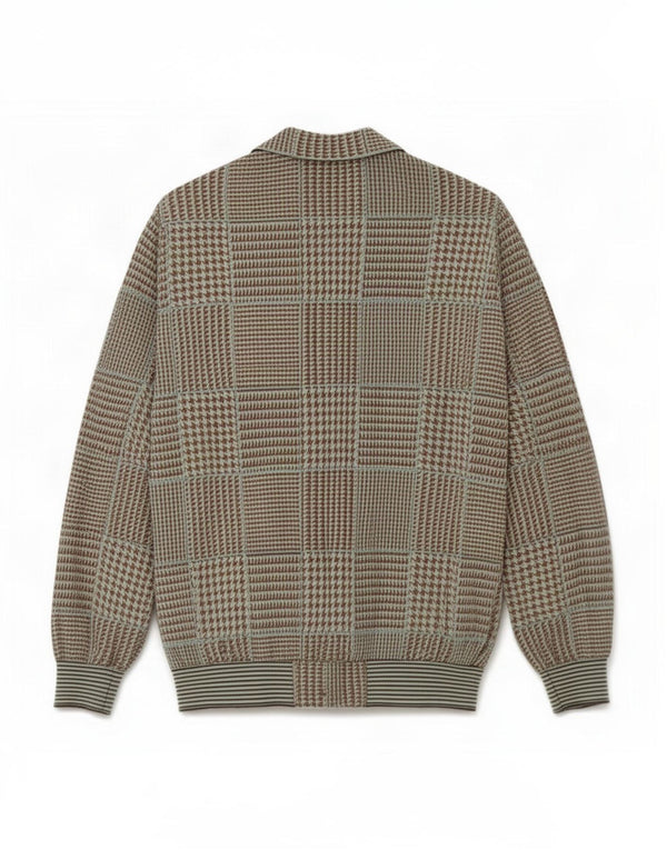 Liola Womens Cardigan Top UK 14 Medium Brown Houndstooth