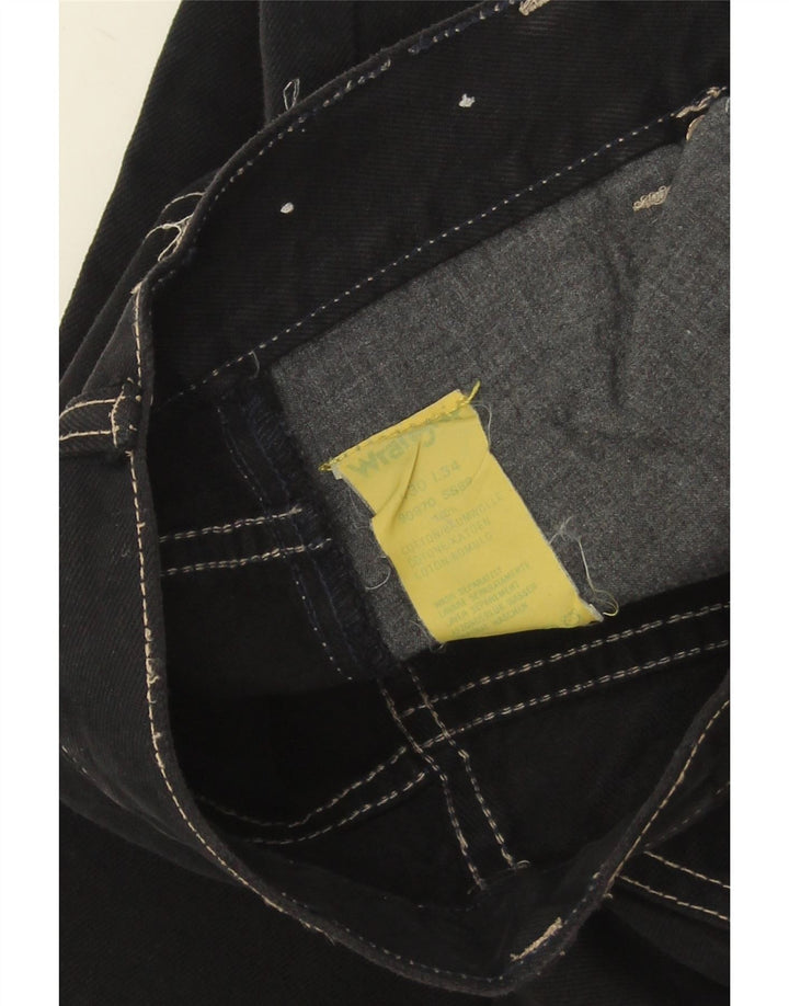 Wrangler Herren Straight Jeans W34 L34 Schwarze Baumwolle
