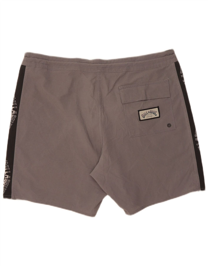 Billabong Herren-Badeshorts mit Grafik, groß, graues Farbblock-Polyester