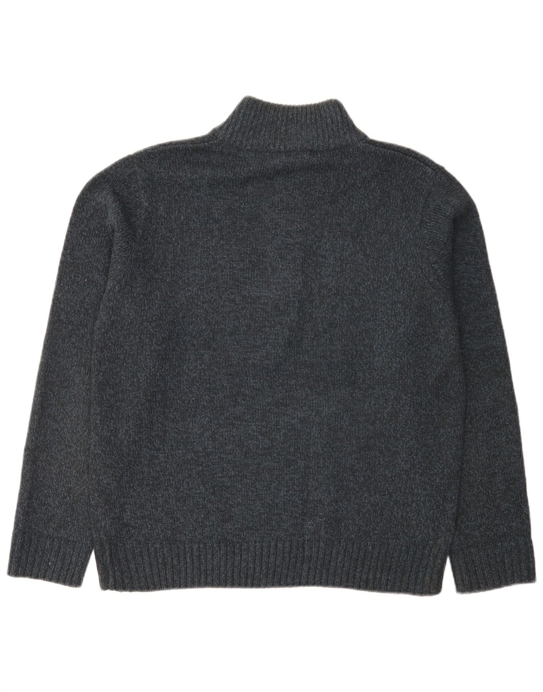 Marks & Spencer Herren-Pullover mit Knopfkragen, groß, Marineblau meliert