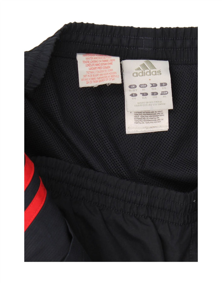 ADIDAS Boys Tracksuit Trousers 15-16 Years  Navy Blue Polyester