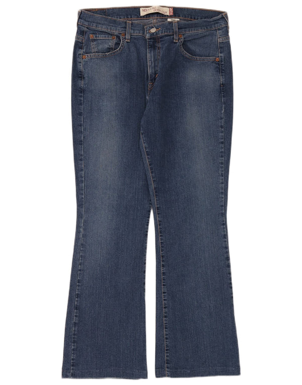 Levi's Damen 515 Nouveau Bootcut Jeans US 12 Large W34 L30 Blaue Baumwolle