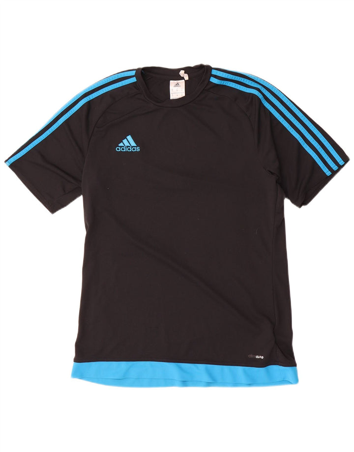 Adidas Herren Climalite T-Shirt Top Medium Schwarz Colourblock Polyester