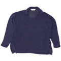 Marks & Spencer Damen-Pullover mit Polokragen, Gr. 12, mittleres Marineblau