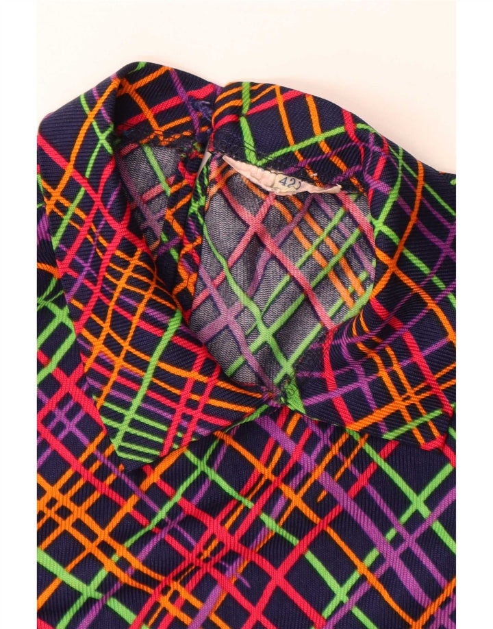 Vintage Damen Ärmelloses A-Linien-Kleid IT 42 Medium Mehrfarbig Geometrisch