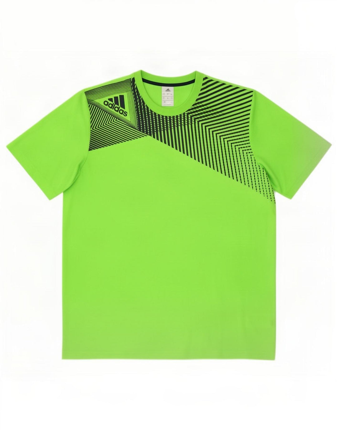 Adidas Herren T-Shirt Top XL Grün Geometrisch Polyester
