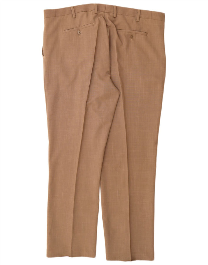 COTTON TRADERS Gerade Herren-Anzughose W42 L31 Beige Polyester