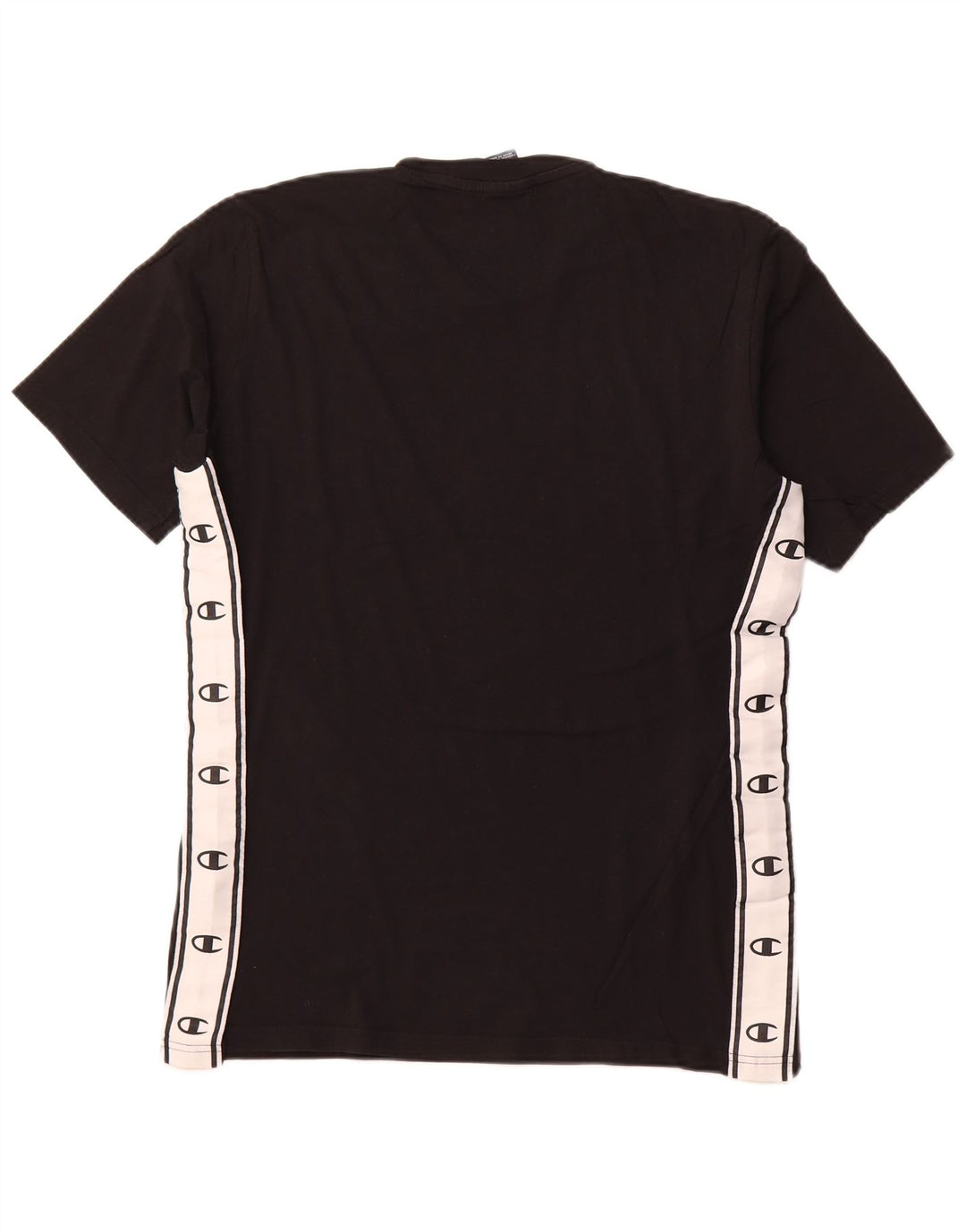 CHAMPION Herren-T-Shirt mit Grafik, groß, Schwarz, Colourblock-Baumwolle