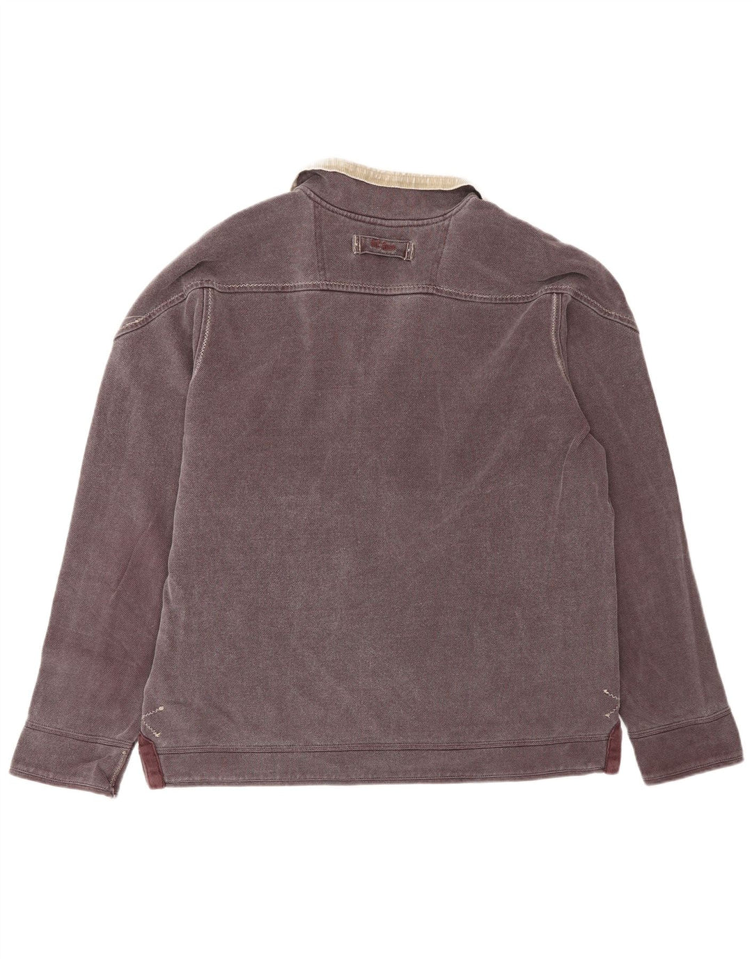 Fat Face Herren-Sweatshirt mit 1/4-Reißverschluss, Größe S, braune Baumwolle