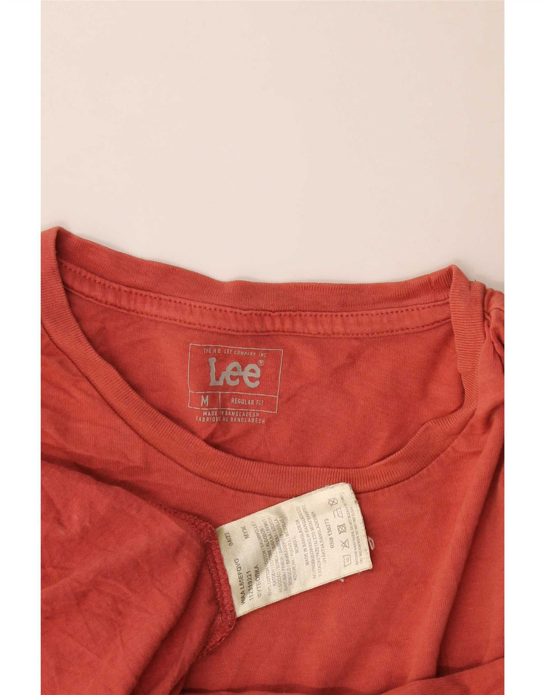 Lee Herren-T-Shirt mit normaler Passform, mittelroter Baumwolle