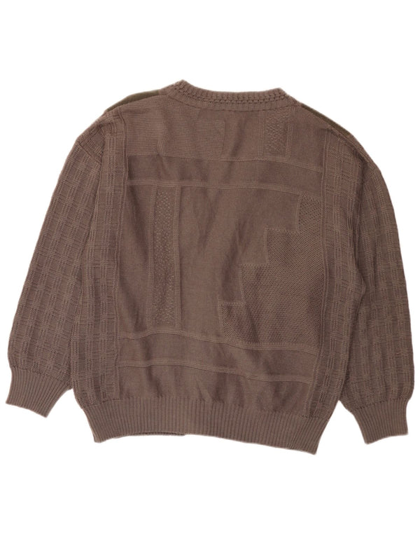 Walbusch Herren-Cardigan-Pullover IT 54 XL Grauer Farbblock