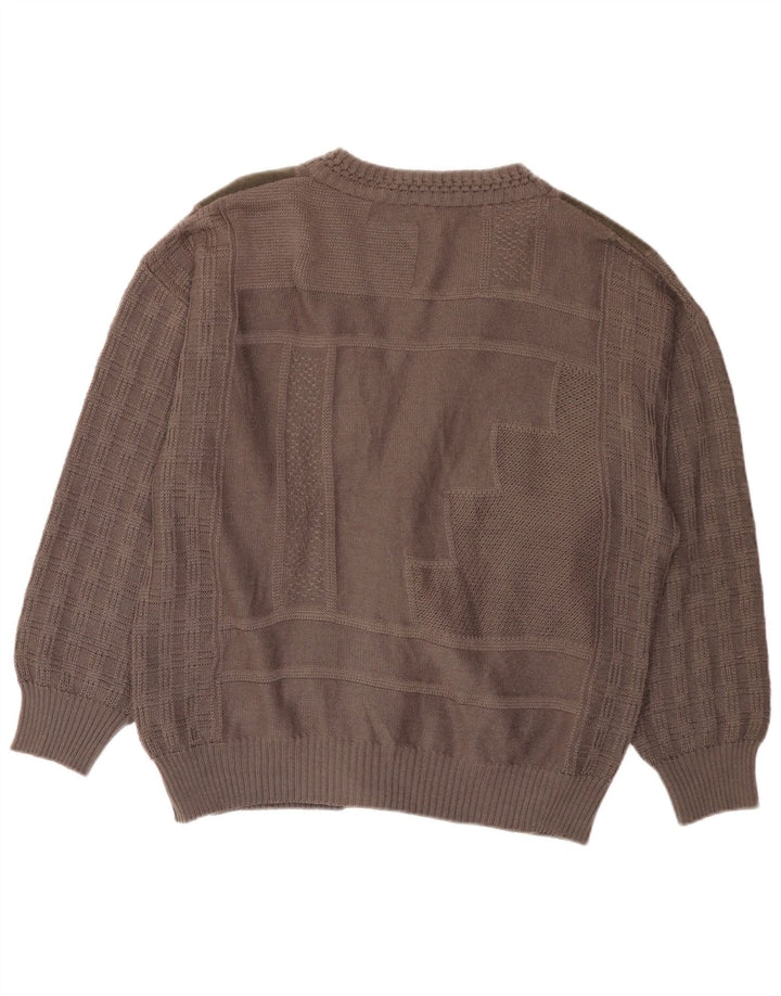 Walbusch Herren-Cardigan-Pullover IT 54 XL Grauer Farbblock