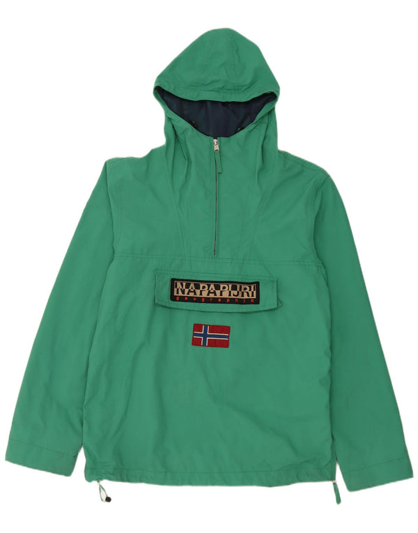 Napapijri Damen Graphic Anorak Jacke UK 14 Mittelgrünes Polyamid