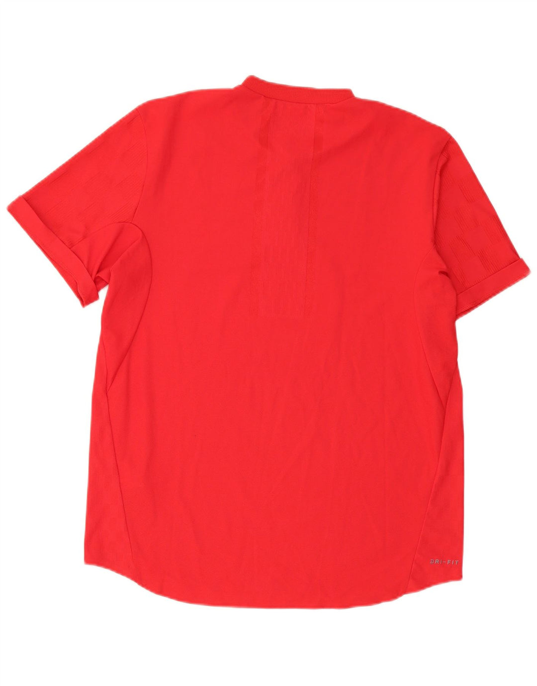 Nike Herren Dri Fit T-Shirt Top, großes rotes Polyester