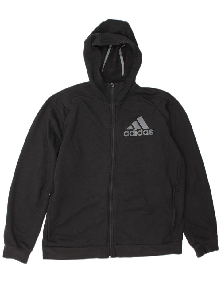 Adidas Herren Graphic Zip Hoodie Pullover XL Grau Polyester