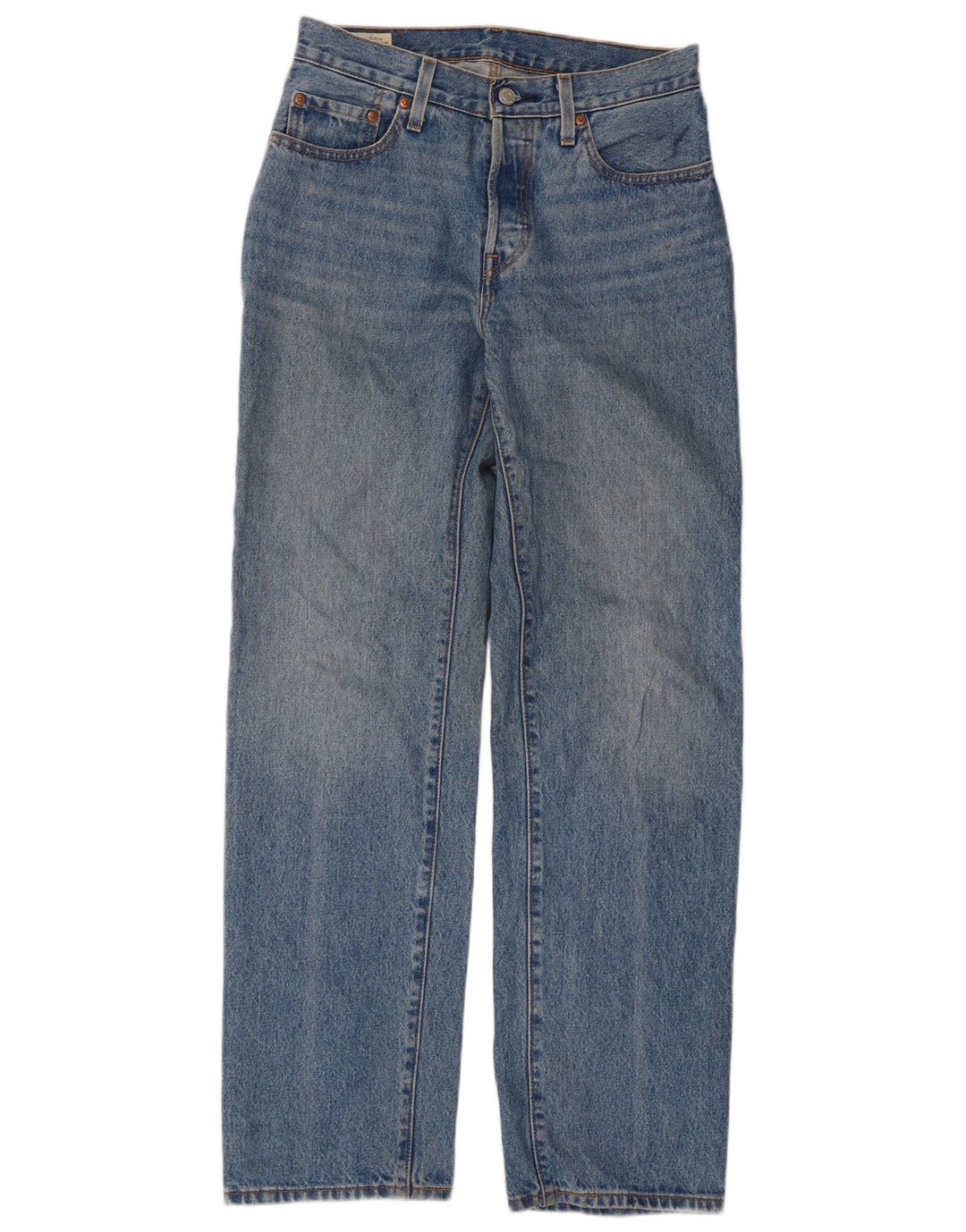 Levi's Damen 501 Straight Jeans W26 L32 Blaue Baumwolle