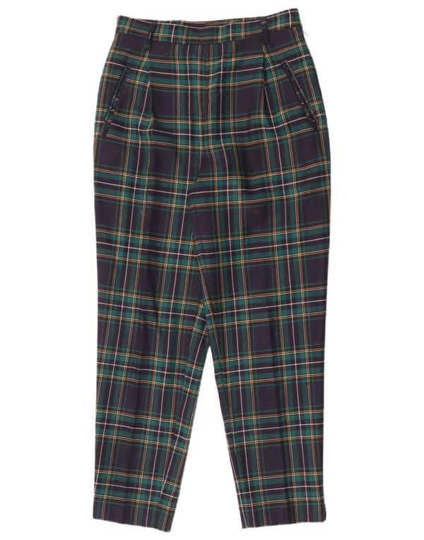 Gianni Abozzi Damen Tapered Anzughose IT 44 Medium W28 L27 Grün kariert