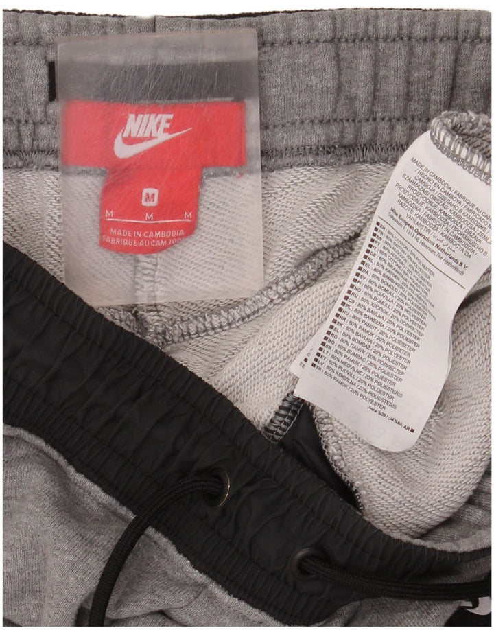 NIKE Herren-Trainingshose, Jogginghose, Mittelgrau, Colourblock-Baumwolle