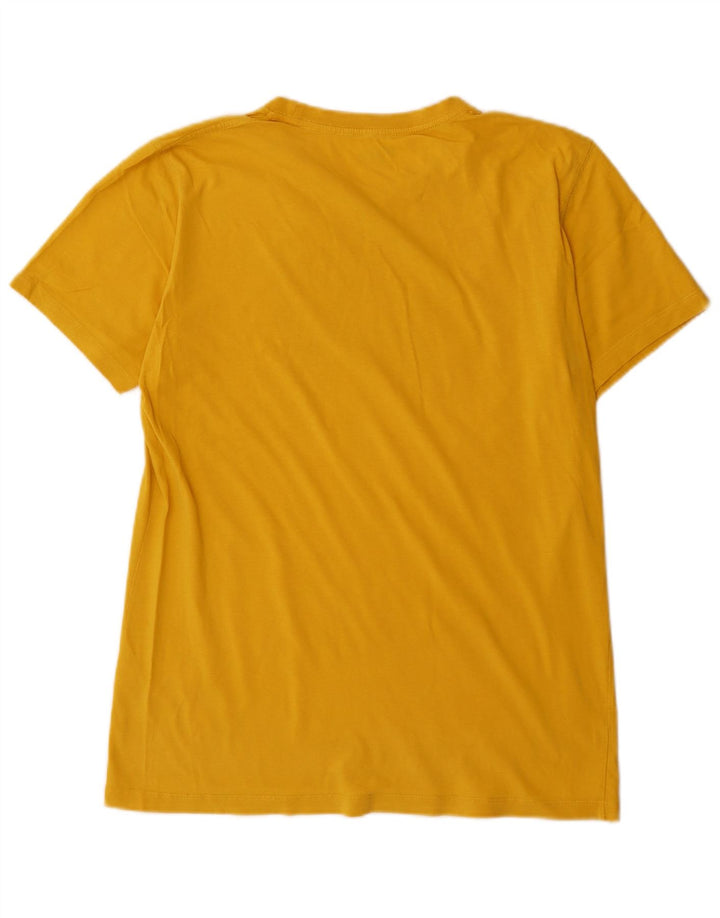 Fjall Raven Herren Grafik-T-Shirt-Oberteil aus mittelgelber Baumwolle