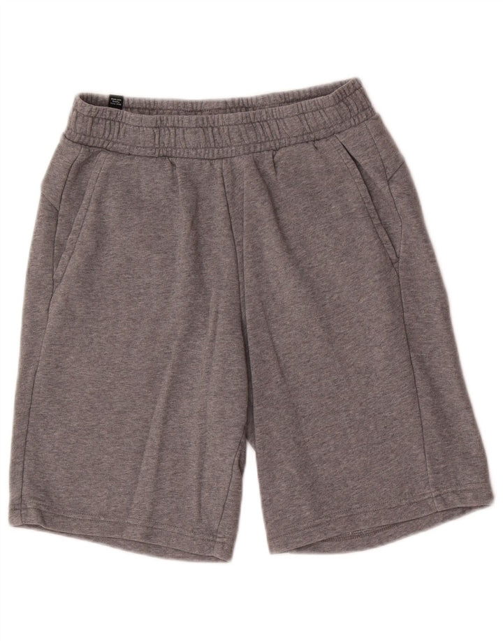 Puma Herren-Sportshorts aus mittelgrau gefleckter Baumwolle