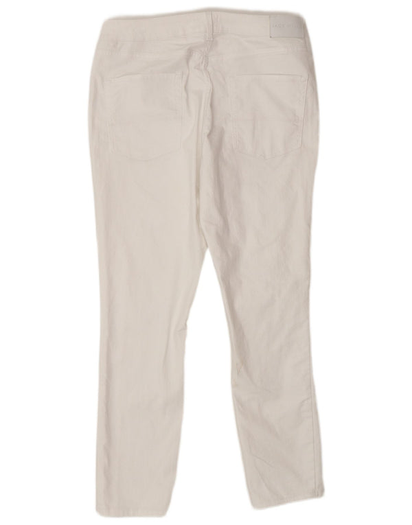 Jack Wills Damen Röhrenjeans, kurz geschnitten, W30 L26, weiße Baumwolle