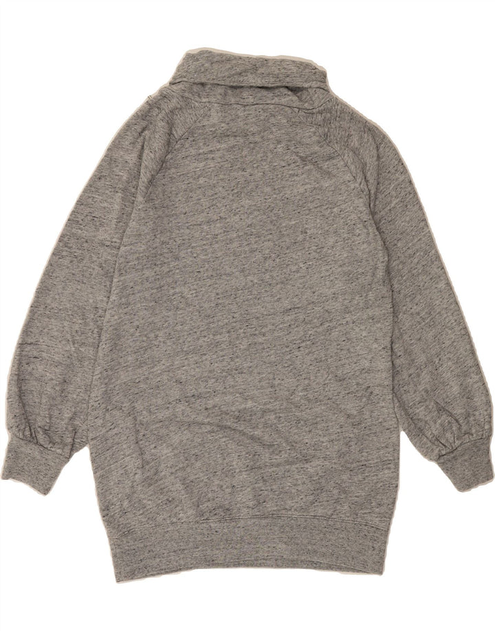 GAP Womens Longline Roll Neck Sweatshirt Jumper UK 10 Small Grey Cotton Vintage Gap and Second-Hand Gap from Messina Hembry 