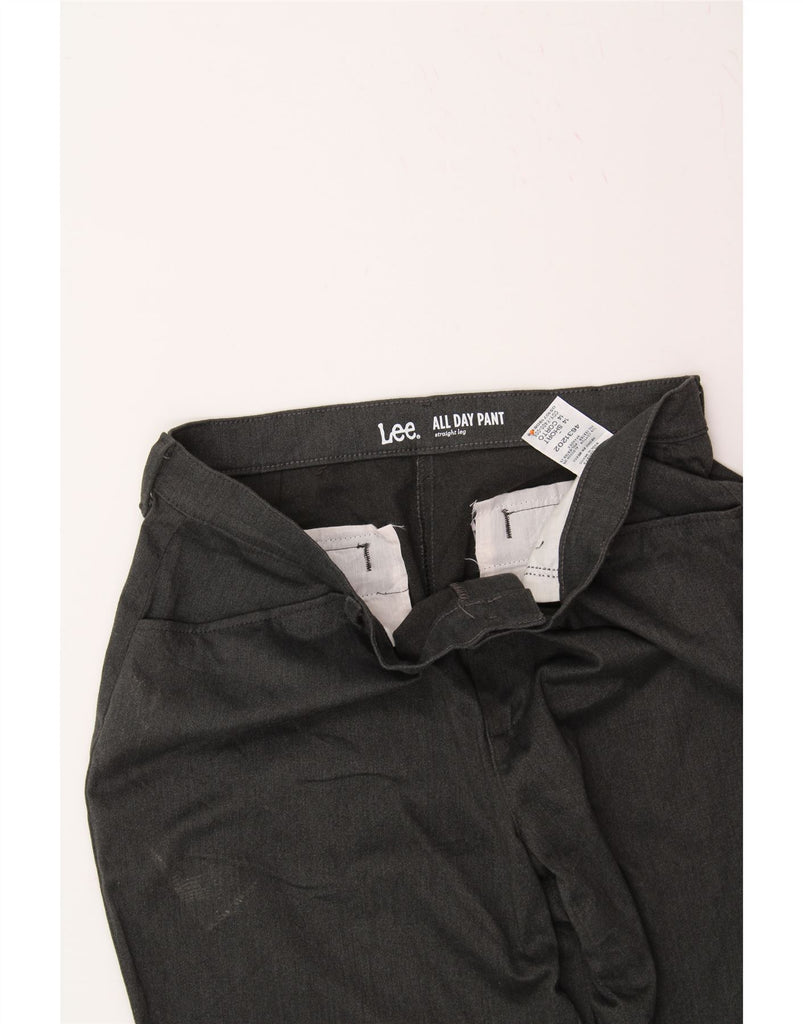 LEE Womens Straight Casual Trousers US 14 XL W34 L39 Grey Cotton Vintage Lee and Second-Hand Lee from Messina Hembry 