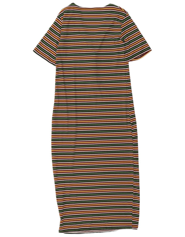 Zara Damen Trafaluc T-Shirt-Kleid UK 10 Small Mehrfarbig gestreift