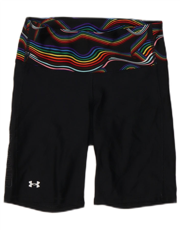 Under Armour Damen Heat Gear Sportshorts UK 12 Medium Schwarz Polyester